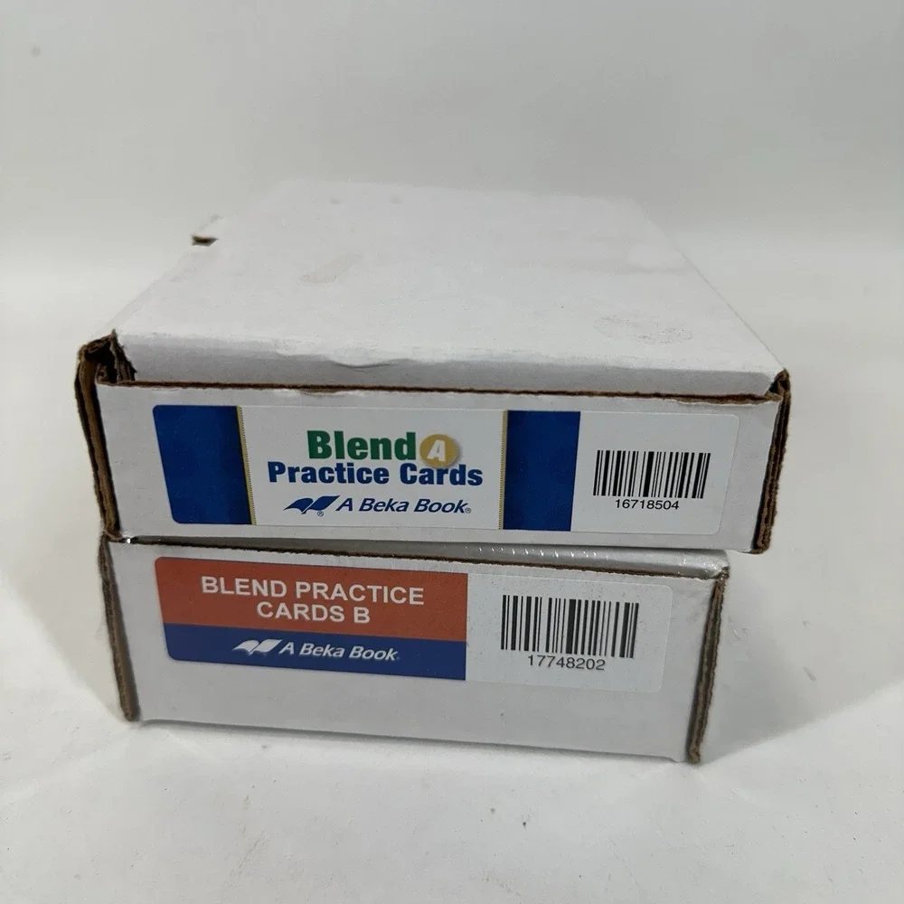 Abeka Home School K-2 Blend A and Blend B Practice Cards Phonics Card Set
